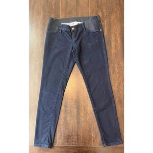 Isabel Maternity Jeggings Dark Wash Size 6R/28 Stretch Denim Side Panel Comfort